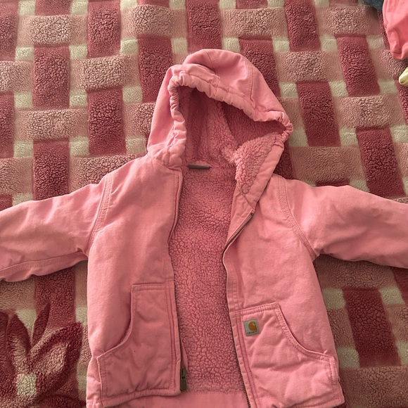 Carhartt Pink Sherpa-Lined Jacket for girls size (2T) - Picture 1 of 3
